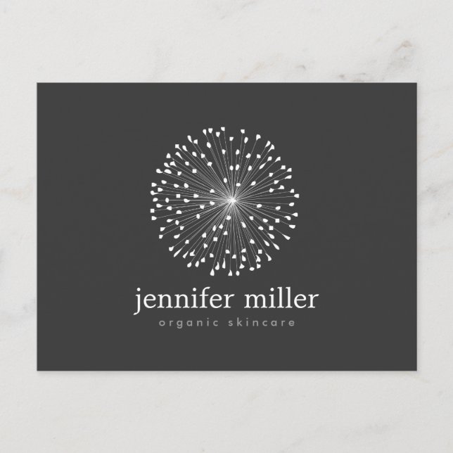 DANDELION STERNEXPLOSION LOGO in WHITE Customizabl Postkarte (Vorderseite)
