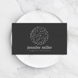 DANDELION STERNEXPLOSION LOGO on DARK GRAY Visitenkarte