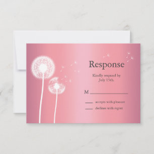 Dandelion UAWG in Rose Gold und Grau RSVP Karte
