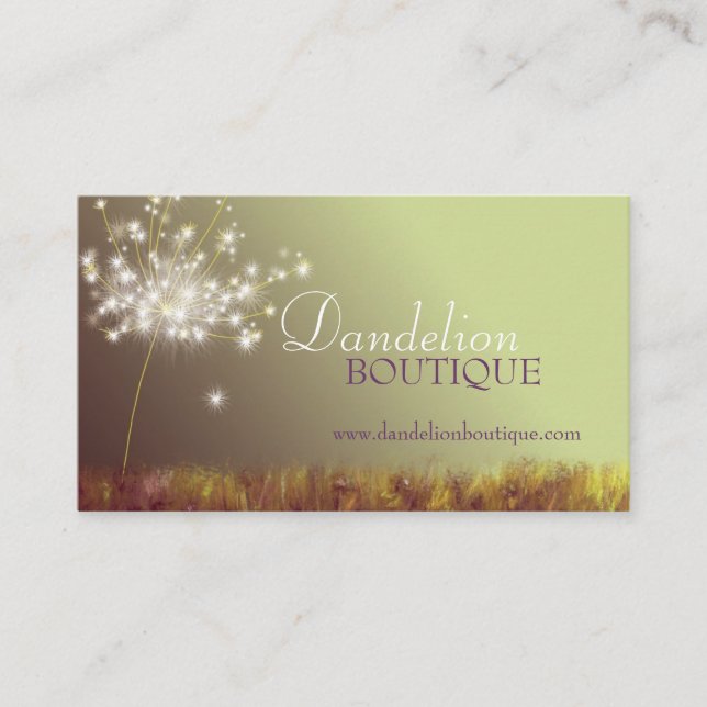 Dandelion Unique Fashion Salon Visitenkarte (Vorderseite)