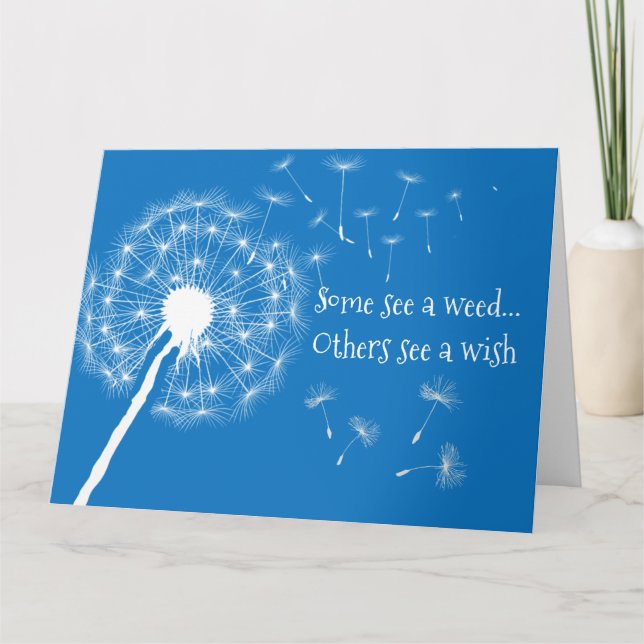 Dandelion veut carte de voeux pliée (Devant)