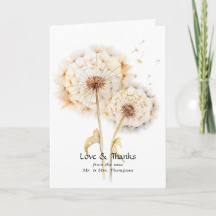Dandelion Wedding Dankeskarte