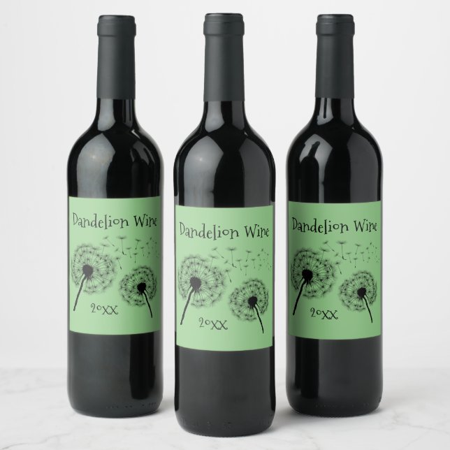 Dandelion Wis Design Vin Étiquette (Bouteilles)