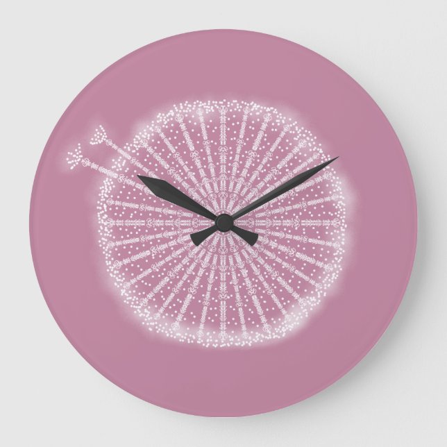 Dandelion Wises Große Wanduhr (Vorderseite)