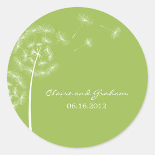 Dandelion Wish Gastgeschenk Hochzeit Sticker oder 