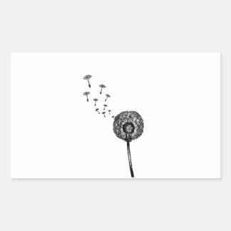 Dandelion - Wishie Rechteckiger Aufkleber