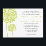 Dandelion Wishings Wedding Einladung<br><div class="desc">Moderne Einladungen zum Hochzeitsfeiern sind mit einer süßen Vektor-Illustration zweier Lüsterungen versehen. Das perfekte Design für Hochzeiten, Hochzeiten, Brautparty, Jubiläumsfeiern, Party, etc. Kunst im Cocoa Studio</div>