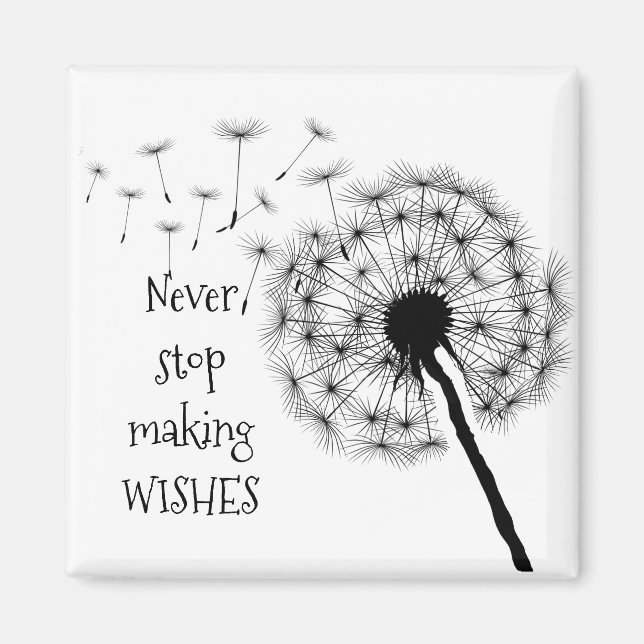 Dandelion wünscht Design Magnet (Vorne)