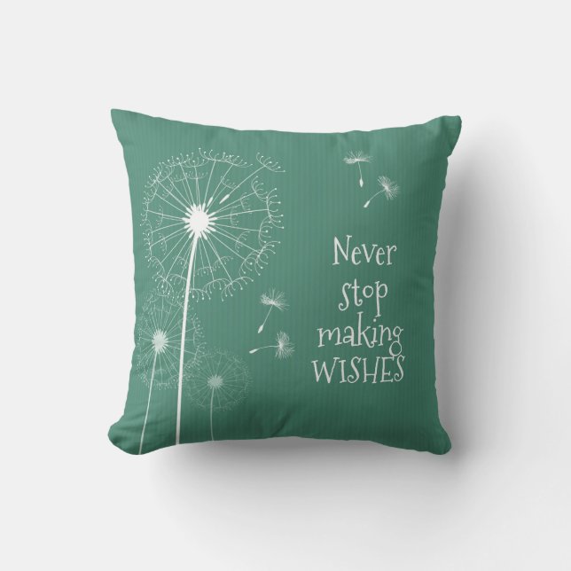 Dandelion wünscht Design Throw Kissen (Vorderseite)