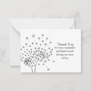Dandelions Blume Samen fliegen Dankeschön Karten