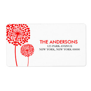 Dandelions Étiquettes de adresse