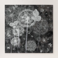 Dandelions Field - Schwarz-weiße Kunstsammlung