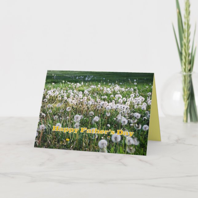 Dandelions Happy Vatertag Spaß Karte (Vorderseite)