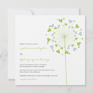 Dandelions Liebe hört Sommerhochzeit Einladung