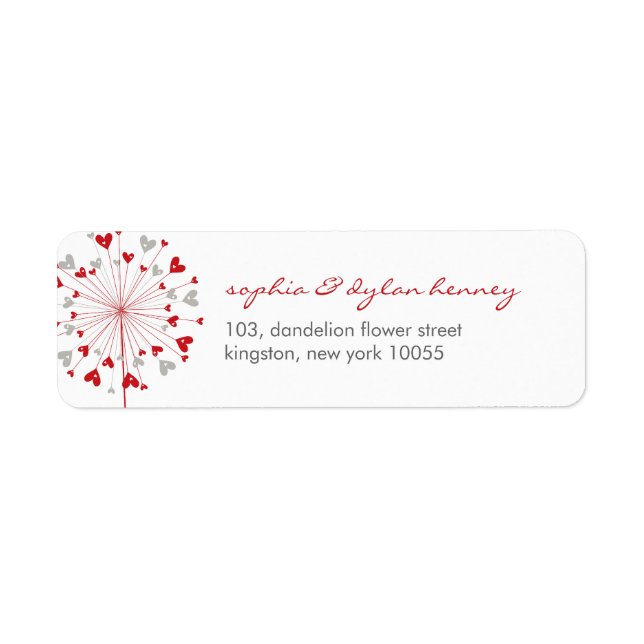 Dandelions Liebe Niedliche Sommer-Hochzeitsplattfo (Vorne)