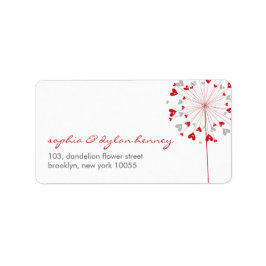 Dandelions Liebe Niedliche Sommer-Hochzeitsplattfo Adressaufkleber
