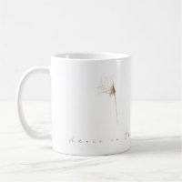 Dandelions secs encre dessin tasse de café