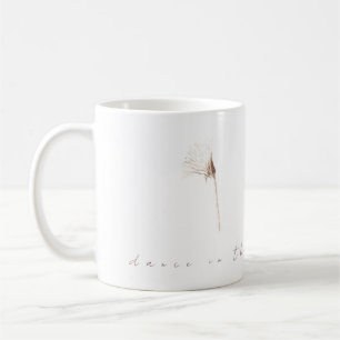 Dandelions secs encre dessin tasse de café