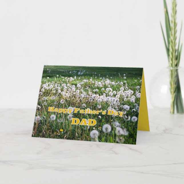 Dandelions Vater Happy Vatertag Spaß Karte (Vorderseite)