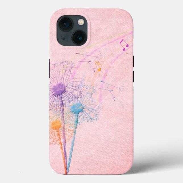Dandelssamen und Musiknoten Case-Mate iPhone Hülle (Rückseite)