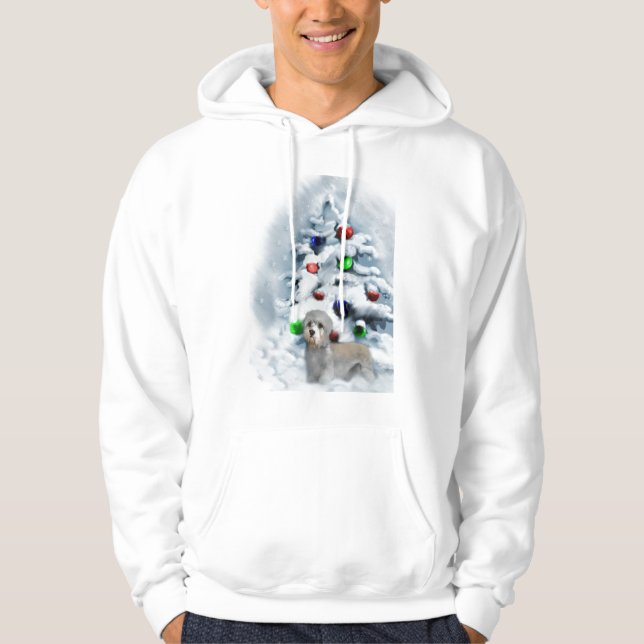 Dandie Dinmont Terrier Christmas Hoodie (Vorderseite)