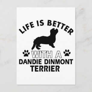 Dandie Dinmont Terrier Designs Postkarte
