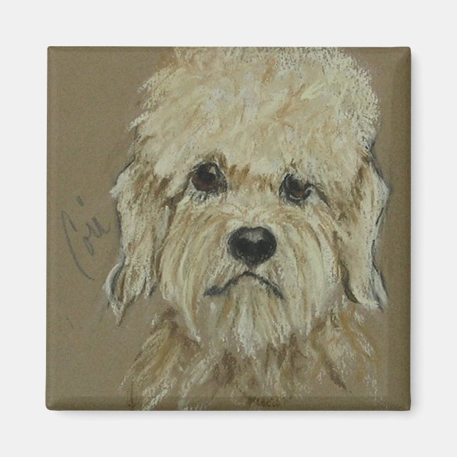 Dandie Dinmont Terrier Dog Art Magnet (Vorne)