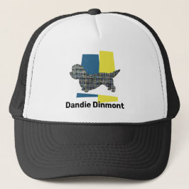 Dandie Dinmont Terrier Dog Silhouette Tri Grid Truckerkappe