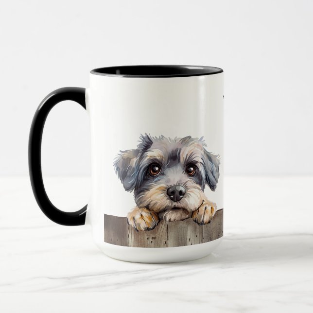 Dandie Dinmont Terrier Dog Tasse (Links)