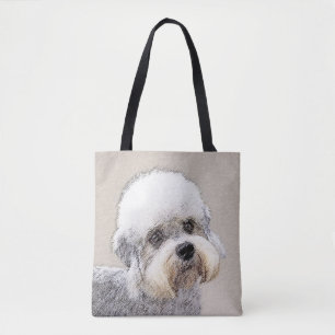 Dandie Dinmont Terrier Gemälde Originale Hunde Kun Tasche