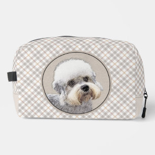 Dandie Dinmont Terrier Gemälde Originale Hunde Kun Waschbeutel