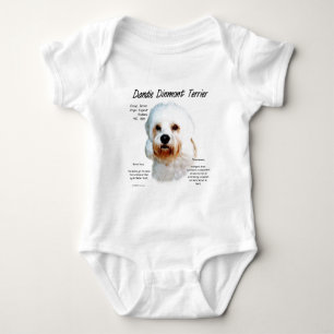 Dandie Dinmont Terrier Historisches Design Baby Strampler
