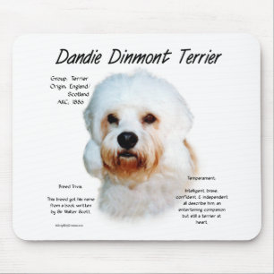 Dandie Dinmont Terrier Historisches Design Mousepad