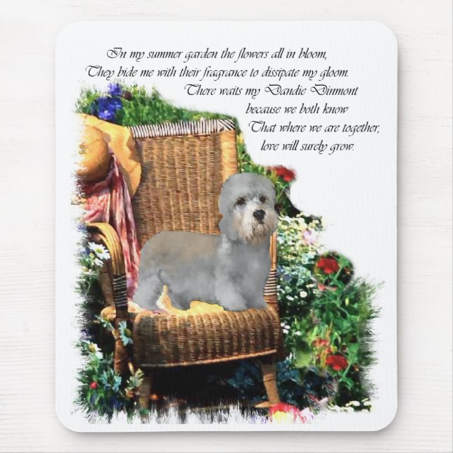 Dandie Dinmont Terrier Kunstgewerbe Mousepad (Vorne)