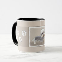 Dandie Dinmont Terrier Malerei Original Hund Kunst