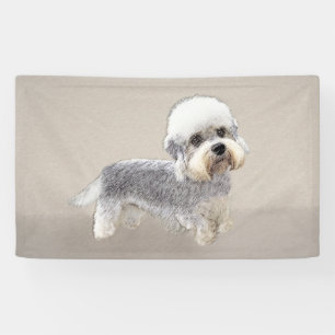 Dandie Dinmont Terrier Painting Original Dog Art Banner