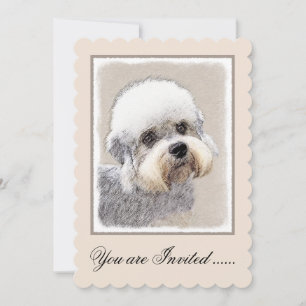 Dandie Dinmont Terrier Painting Original Dog Art Einladung
