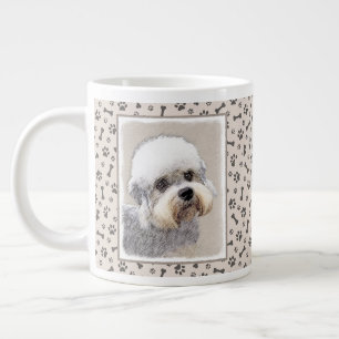 Dandie Dinmont Terrier Painting Original Dog Art Jumbo-Tasse