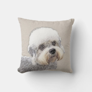 Dandie Dinmont Terrier Painting Original Dog Art Kissen