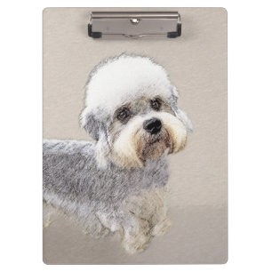 Dandie Dinmont Terrier Painting Original Dog Art Klemmbrett
