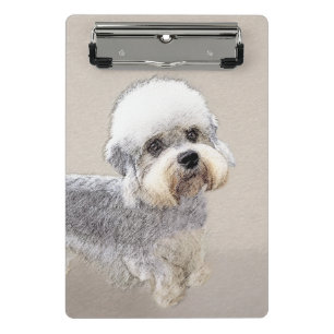 Dandie Dinmont Terrier Painting Original Dog Art Mini Klemmbrett