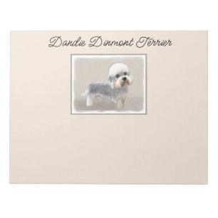 Dandie Dinmont Terrier Painting Original Dog Art Notizblock