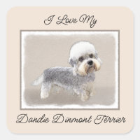 Dandie Dinmont Terrier Painting Original Dog Art