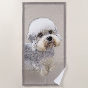 Dandie Dinmont Terrier Painting Original Dog Art Strandtuch