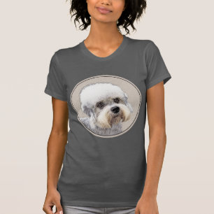Dandie Dinmont Terrier Painting Original Dog Art T-Shirt