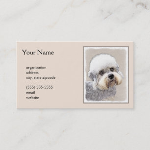 Dandie Dinmont Terrier Painting Original Dog Art Visitenkarte
