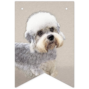 Dandie Dinmont Terrier Painting Original Dog Art Wimpelkette