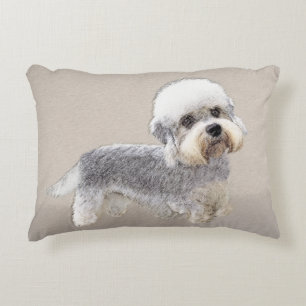 Dandie Dinmont Terrier Painting Original Dog Art Zierkissen