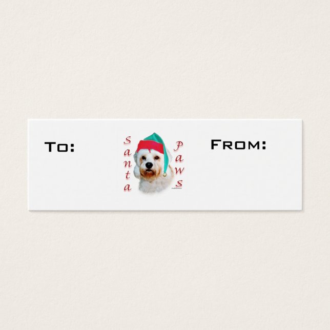 Dandie Dinmont Terrier Paws Gift Tags (Vorderseite)