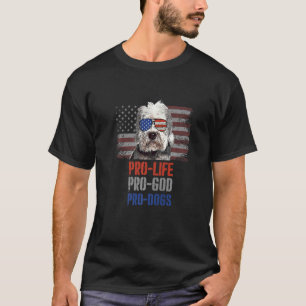 Dandie Dinmont Terrier Pro Life Pro God Pro Hunde T-Shirt